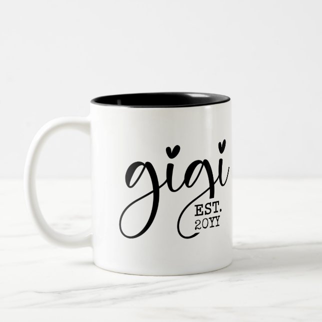 Gigi Eabled | Grandma Gift Två-Tonad Mugg (Vänster)