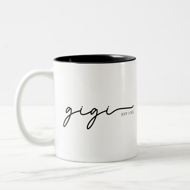 Gigi Est 20XX Mugg – Personlig Gigi-present      (Vänster)