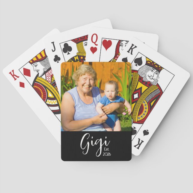 Gigi etablerad foto present casinokort (Baksidan)
