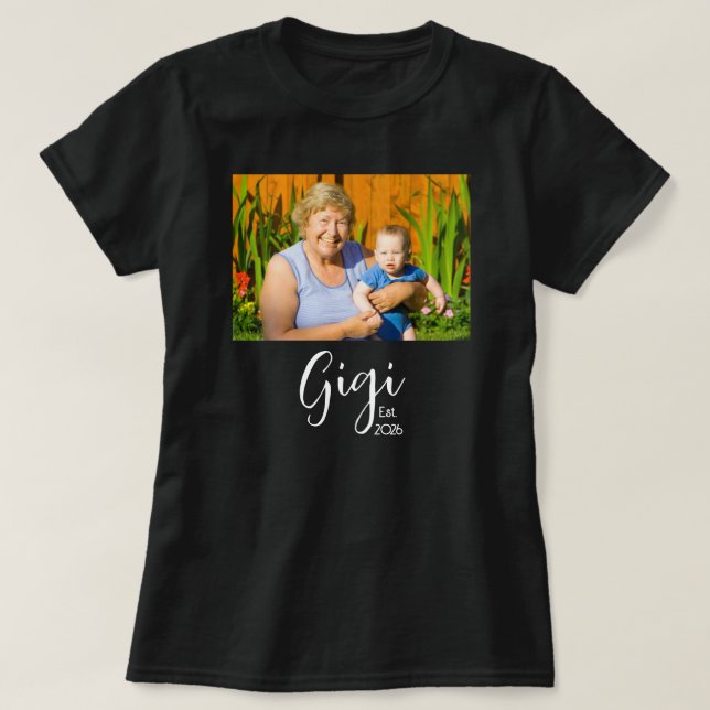 Gigi Etablerad Foto T Shirt (Design framsida)