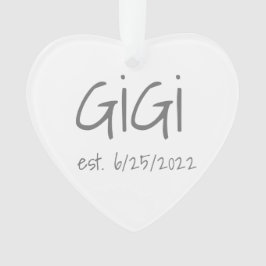 Gigi-fastställt datum för akryl-ornament