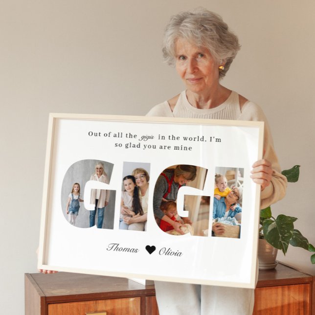 Gigi Fotokollage Minnessak för Mormor från Barnbar Poster (Skapare uppladdad)