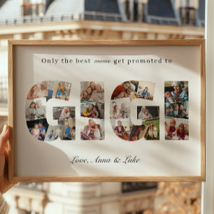 Gigi Fotokollage Minnessak för Mormor från Barnbar Poster