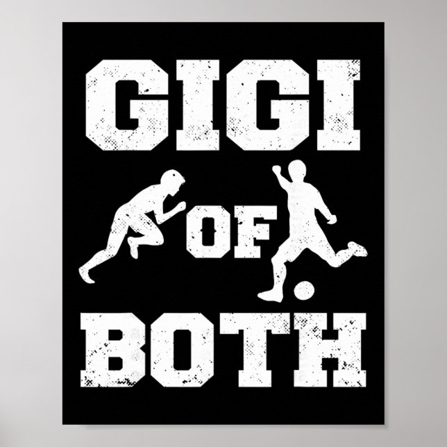 Gigi från både friidrott och fotboll rolig löpning poster (Framsidan)