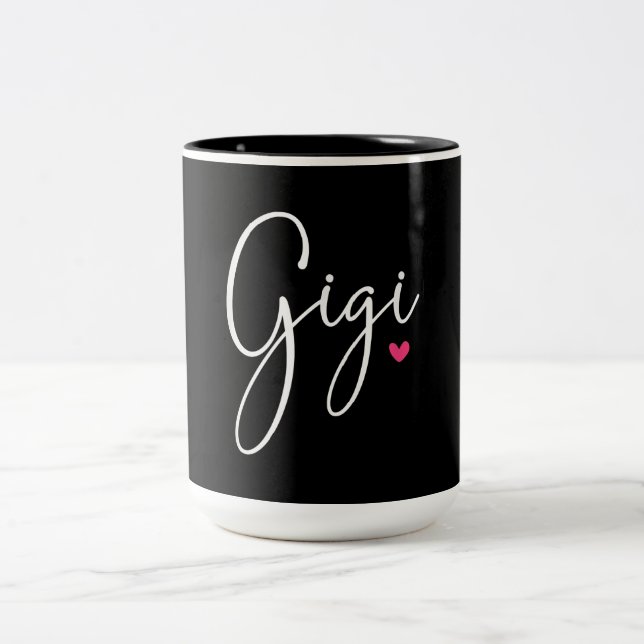 Gigi Gift Women Grandma jul Gifts Barnbarn Två-Tonad Mugg (Center)