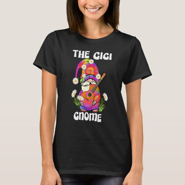 Gigi Gnome God Jul Tie Dye Pyjamas T Shirt (Framsida)