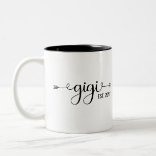Gigi Grandma-etablerade presenter Mormor som ska Två-Tonad Mugg