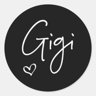 Gigi Grandma Mors dag Grandföräldrars Day Runt Klistermärke
