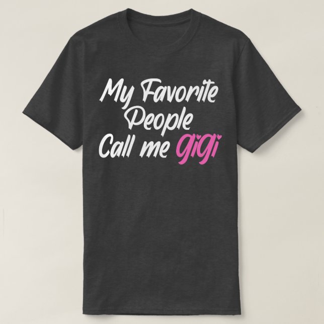 Gigi Grandma Mors dag T Shirt (Design framsida)