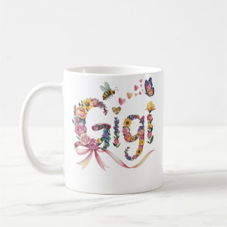 Gigi Grandma T-Shirt – Floral Name Tee with Bow – Kaffemugg