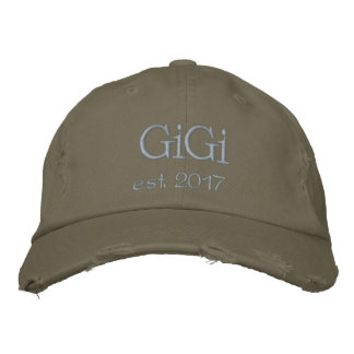 GiGI Hat - Tan Stitching Broderad Keps