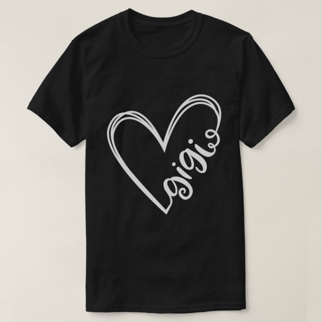 Gigi Heart Grandma Women For God Mammor Da T Shirt (Design framsida)