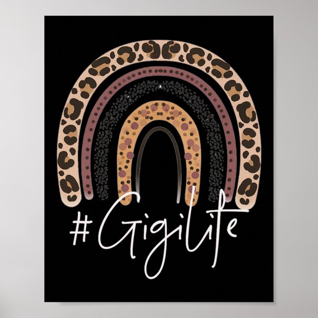Gigi Life Grandma Cheetah Leopard Kvinnor jul Poster (Framsidan)