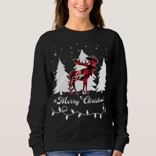 Gigi Moose Buffalo Röd Plaid Jul Matchande Fa T Shirt