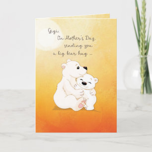 Gigi Mors dag Bear Hugs åt dig Kort