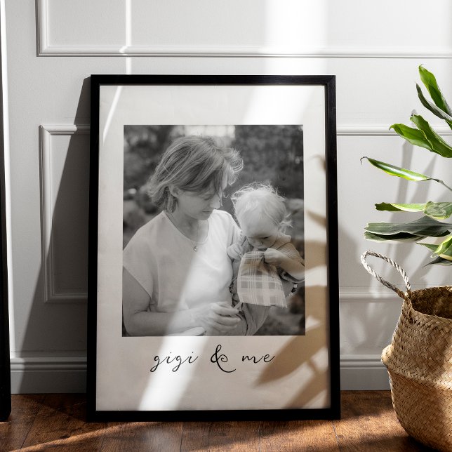 Gigi och jag Personlig Bild GPS för mormor Poster (Skapare uppladdad)