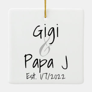 Gigi och Pappa J First Grandchild Ornament
