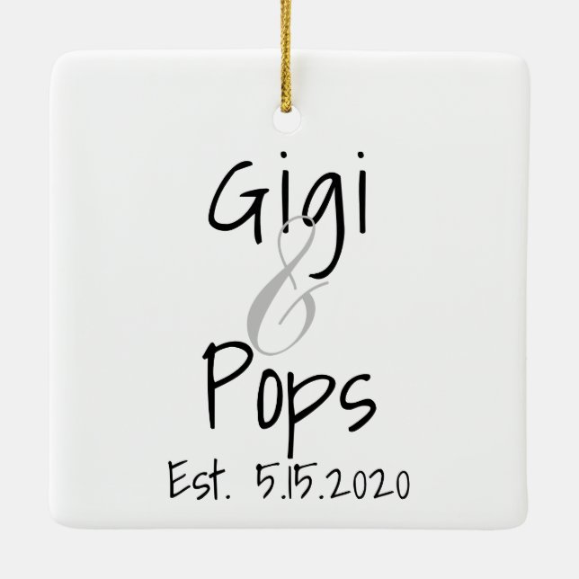 Gigi och Pops First Grandchild Ornament (Baksida)