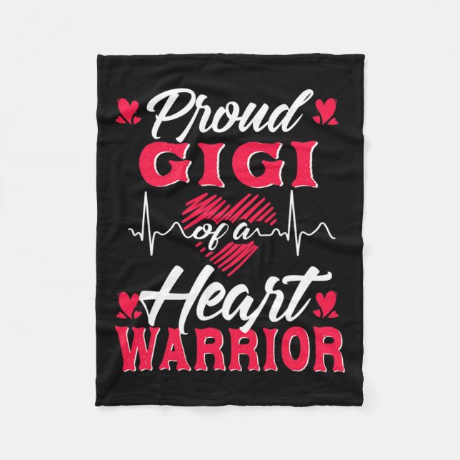 Gigi of a Heart Warrior Chd Awareness Fleecefilt (Framsidan)