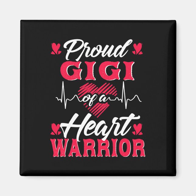 Gigi of a Heart Warrior Chd Awareness Magnet (Framsidan)