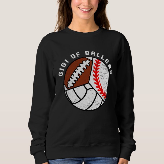 Gigi Of Ballers Baseball Volleyball Football Gigi T Shirt (Framsida)