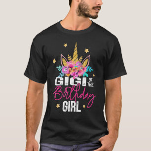Gigi of Birthday Girl Unicorn Girl Party T Shirt
