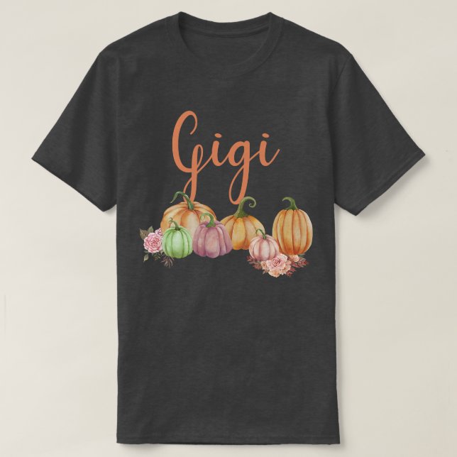 Gigi of Little Pumpkin First Birthday Autumn Pumpk T Shirt (Design framsida)