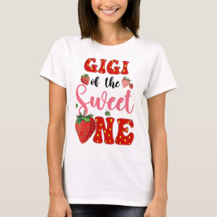 Gigi of Sweet One Strawberry Frist 1st Birthday Gi T Shirt