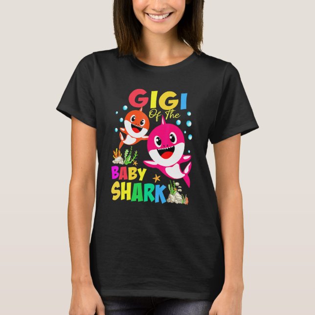 Gigi of the Baby Birthday Shark Gigi Shark Christm T Shirt (Framsida)