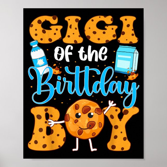 Gigi Of The Birthday Boy Milk And Cookies 1st Birt Poster (Framsidan)