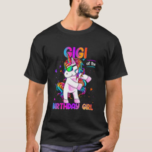 Gigi of the Birthday Girl Dabbing Unicorn Party 1 T Shirt