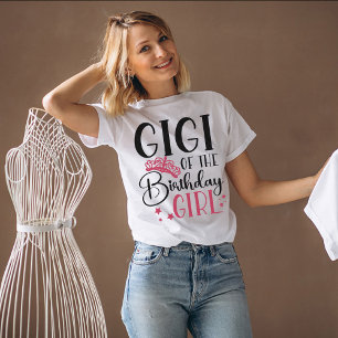 Gigi of the Birthday Girl Squad Anpassningsbar Mat T Shirt