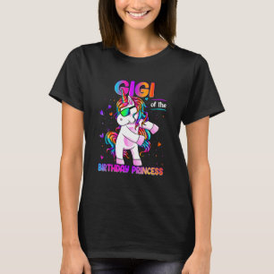 Gigi of the Birthday Princess Girl Dabbing Unicorn T Shirt