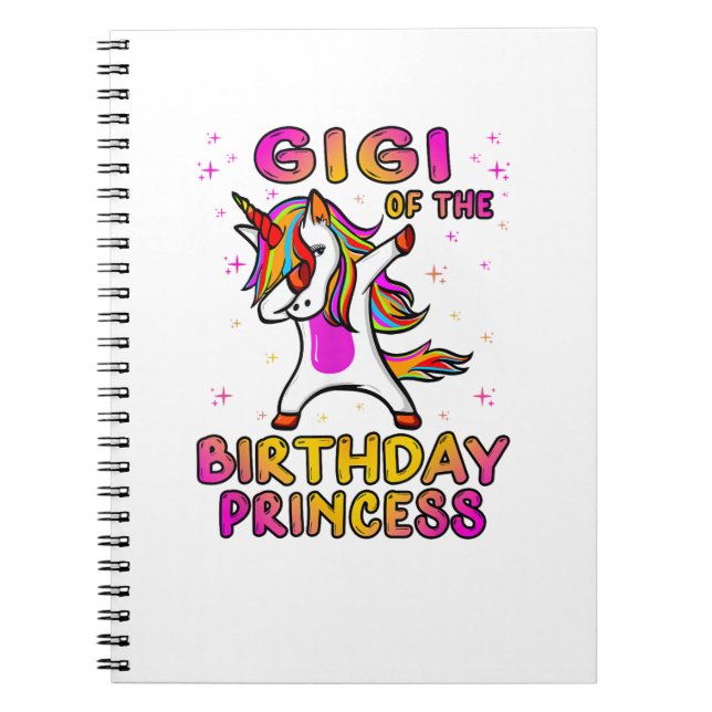 Gigi Of The Birthday Princess Girl - Grandma Dabbi Anteckningsbok (Framsidan)