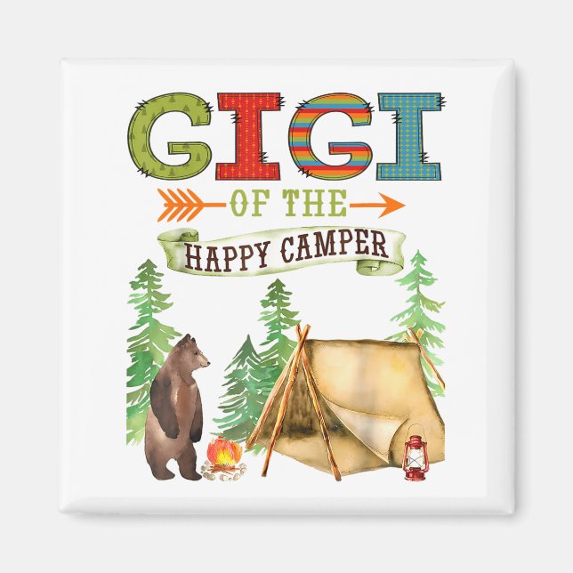Gigi Of The Happy Camper First Birthday Camng  Magnet (Framsidan)