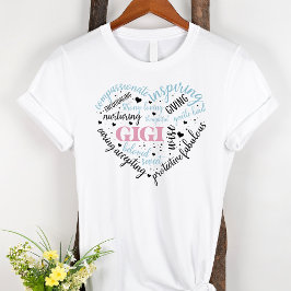 Gigi Ord Cloud Rosa Heart Grandma T Shirt