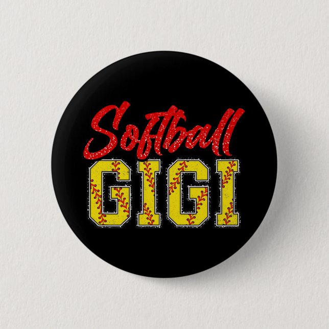 Gigi Retro Groovy Loud Proud Sport Game Catcher Knapp (Framsida)