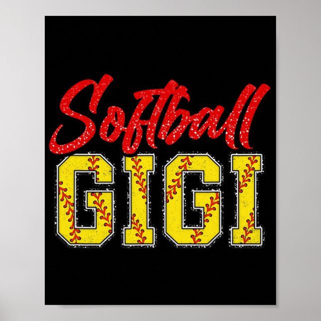 Gigi Retro Groovy Loud Proud Sport Game Catcher Poster (Framsidan)