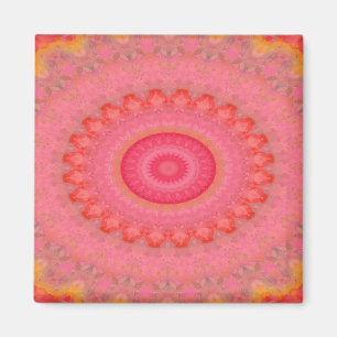 Gigi Rosa, Orange och Gult Mandala Magnet