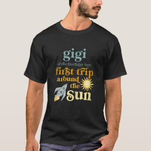 Gigi Rymden 1:a födelsedagen första Resa runt Th T Shirt