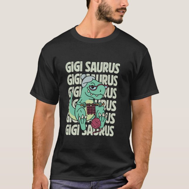 Gigi Saurus Mormor Dinosaur Mormor Mors dag  T Shirt (Framsida)