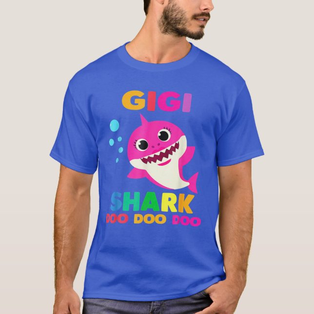 Gigi Shark Doo Doo Funny Baby Mamma Kids T Shirt (Framsida)
