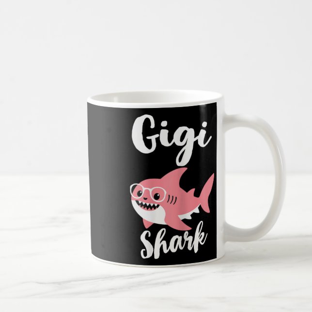 Gigi Shark Mors dag Grandma Funny Kaffemugg (Höger)