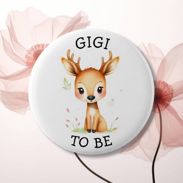 GiGi som ska | Knapp för Woodland Thworthy Baby Sh (Skapare uppladdad)