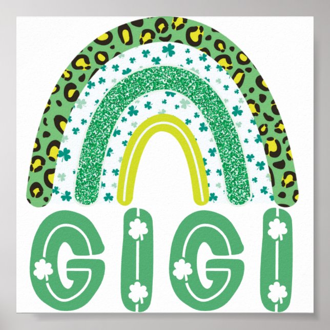 Gigi St patricks day Irish Grandmor Rainbow Poster (Framsidan)