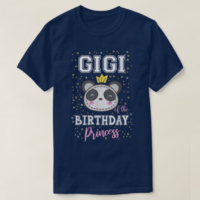 Gigi The Birthday Princess Cute Panda Bear B-Da T Shirt (Design framsida)