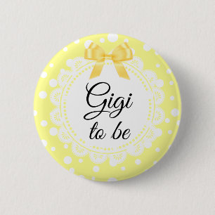 Gigi to be Gult Polka Dot Shower-knapp Knapp