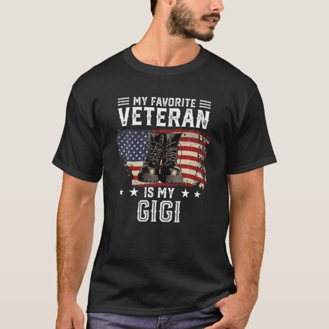 Gigi Veterans Dagen min favoritveteran är min gigi T Shirt (Framsida)