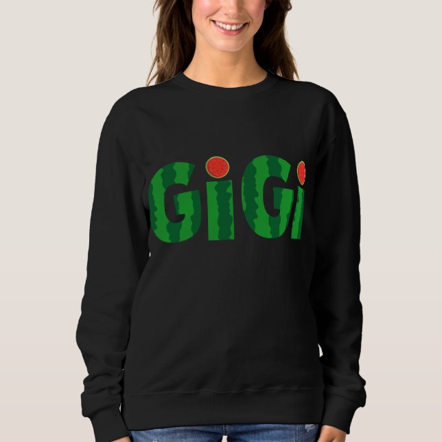 Gigi Watermelon Tropical Summer Fruit Melon T Shirt (Framsida)