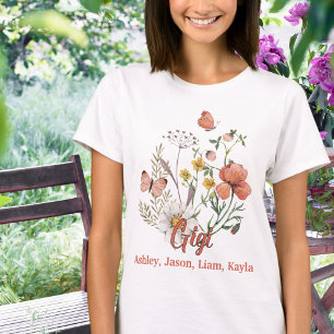 Gigi WildblomBlommigt Personlig Anpassningsbar T Shirt